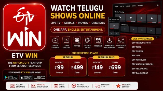 ETV Win App Download – Watch ETV Telugu Serials, Live TV, Movies & Shows Online