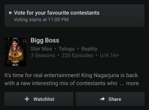 Bigg Boss 6 Vote Via Hotstar