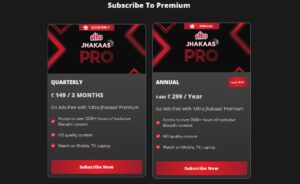 Ultra Jhakaas Ads Free Plans