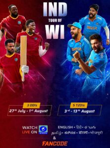 India Vs West Indies Cricket Live