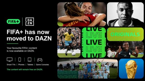 FIFA+ App Content has now moved to DAZN
