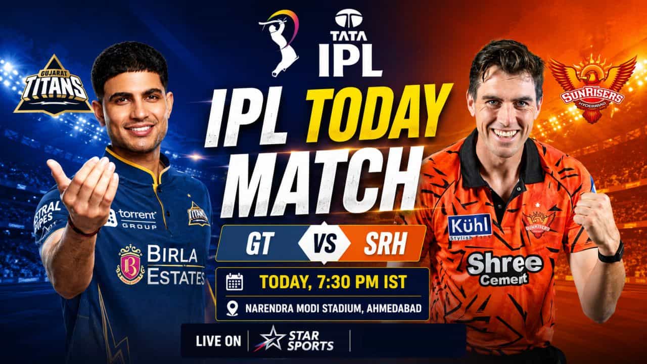 Gujarat Titans Vs Sunrisers Hyderabad at 7:30 PM today in the TATA IPL race to the Playoffs