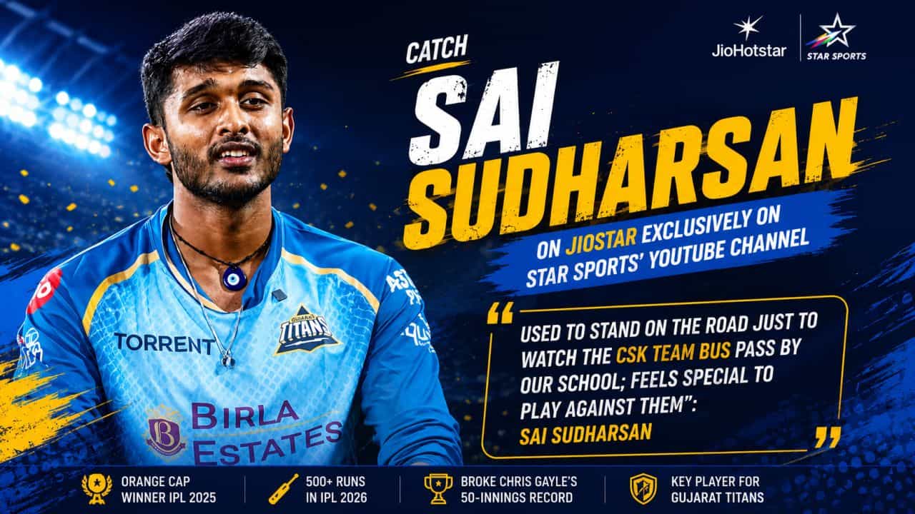 Sai Sudharsan Opens Up About CSK Connection Ahead of Gujarat Titans vs Chennai Super Kings IPL Match