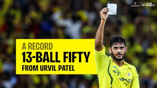 Urvil Patel Fastest IPL 50