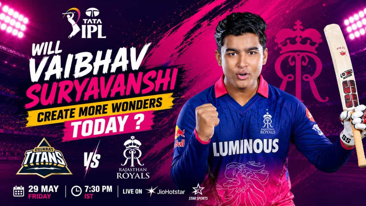Will Vaibhav Suryavanshi Create More Wonders Today? GT Face RR in IPL 2026 Qualifier 2