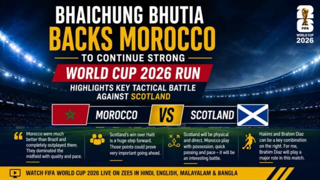 Bhaichung Bhutia Backs Morocco to Continue Strong FIFA World Cup 2026 Run Against Scotland
