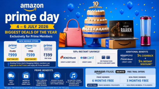 Amazon Prime Day 2026 Offers: Save Big from 4 to 6 July