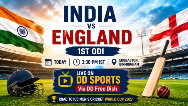 India vs England ODI Series 2026 Live on DD Sports via DD Free Dish: Match Schedule, Squad and Streaming Details India vs England ODI Series 2026 Live on DD Sports via DD Free Dish: Match Schedule, Squad and Streaming Details