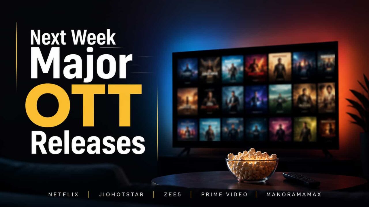Next Week (4 - 7 August) Major OTT Releases on Netflix, ZEE5, Prime Video, ManoramaMax & JioHotstar