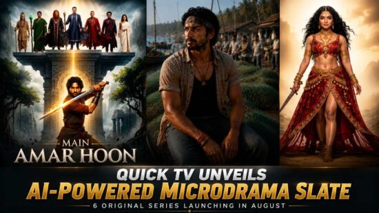 Quick TV by ShareChat & Moj announces six AI-powered microdrama series launching in August and plans to invest up to ₹100 crore in AI entertainment.